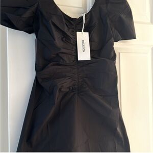 Thakoon Black Ruched Dress
